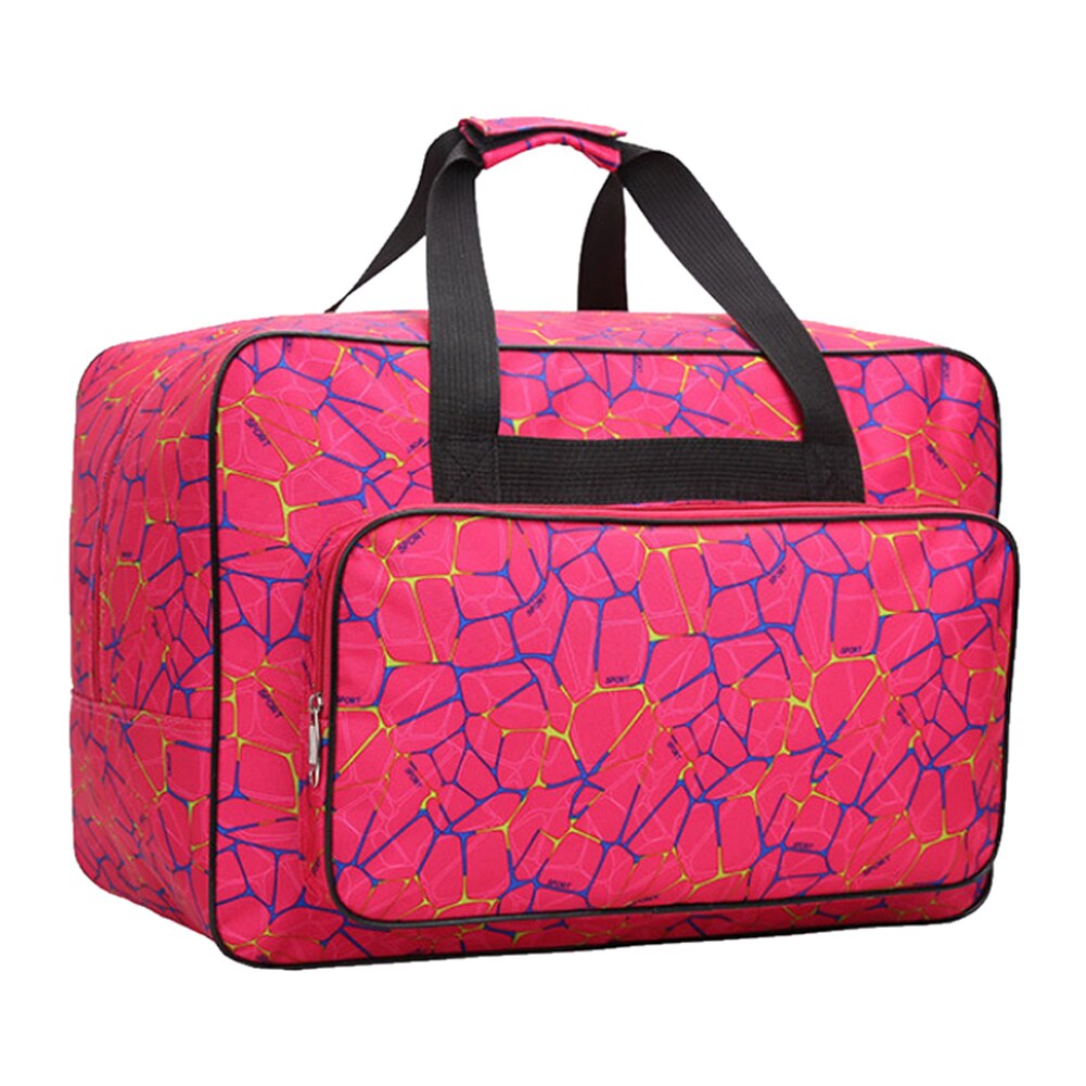 Sac fourre-tout en toile étanche grande capacité, sac de rangement, sacs à main portables de voyage, étui de rangement avec poches et poignée: Red