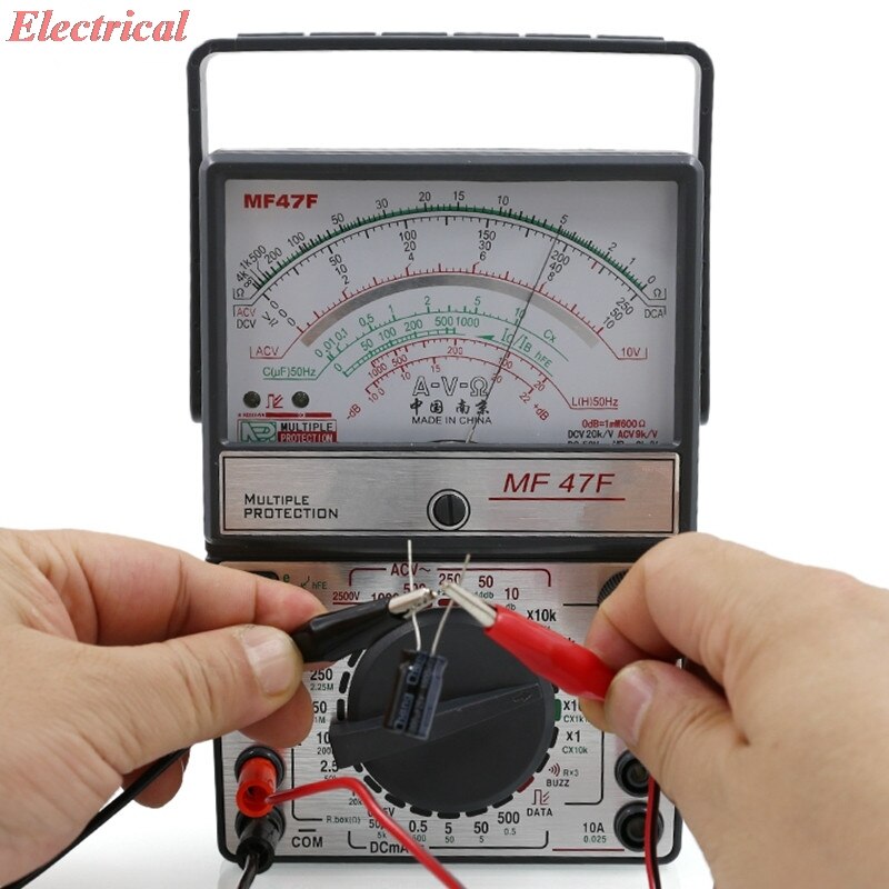 1Pc Multitester Batterij Aangedreven Ac/Dc Volt Dc Huidige Testen Analoge Multimeter Pointer Type Interne Magnetische Anti-jamming