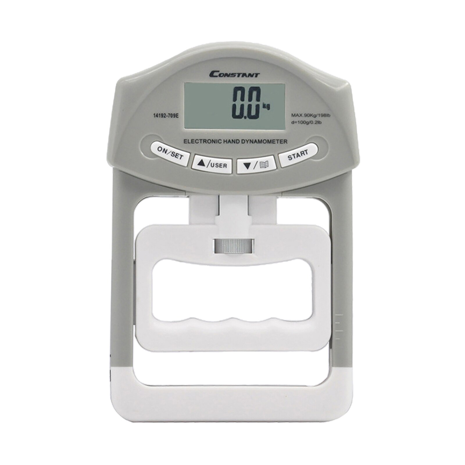 Electronic Digital Hand Dynamometer Grip Strength Exerciser Measuring Meter: Gray