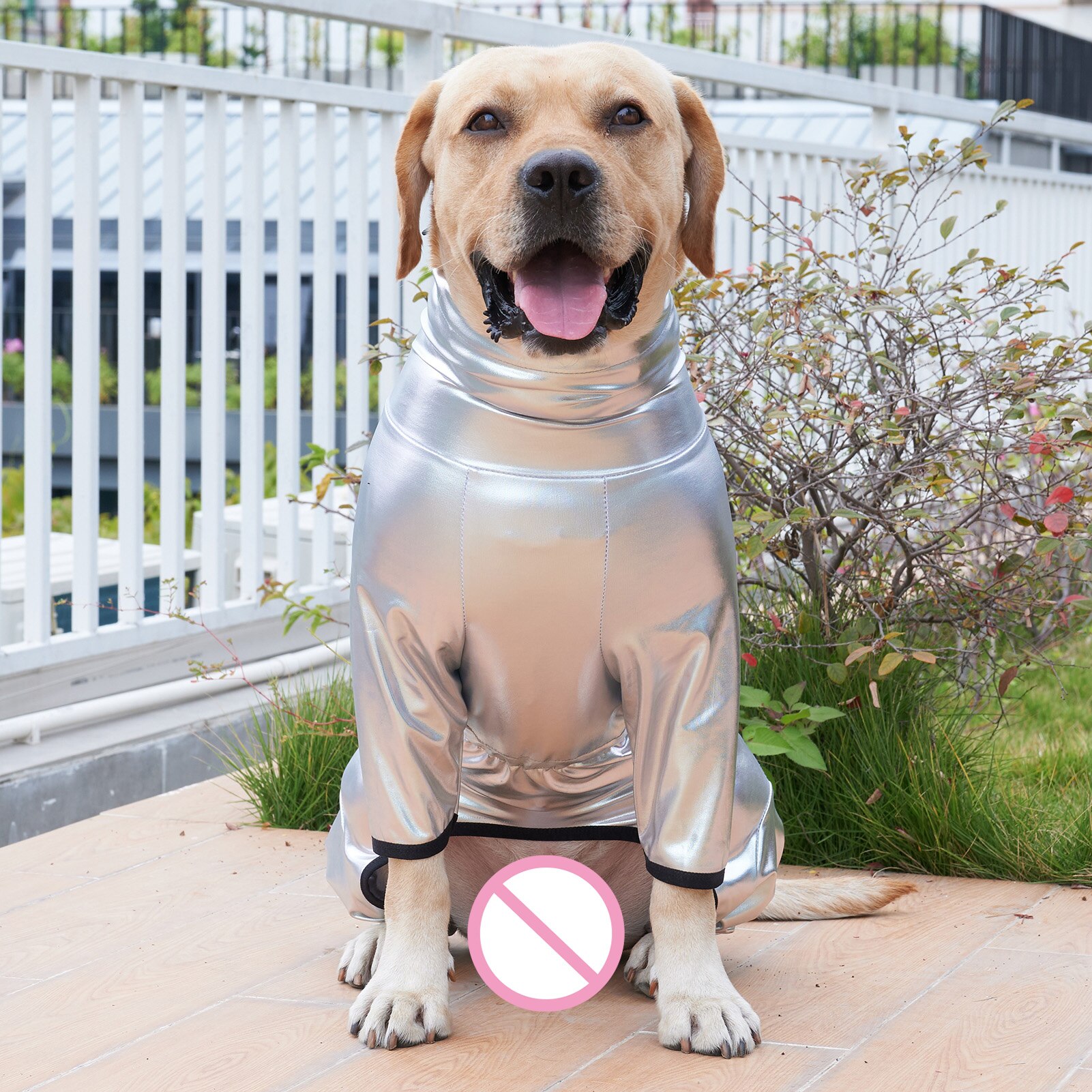 Veste à fermeture éclair pour chien, manteau complet à col roulé, Costume de Costume d&#39;espace étanche pour petit, moyen et grand gabarit