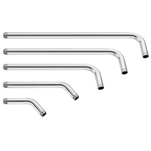 Stainless Steel Shower Head Extension Arm Straight Angled Extra Hose Pipe Shower Head Extension Pipe Shower Head Holders: 15cm