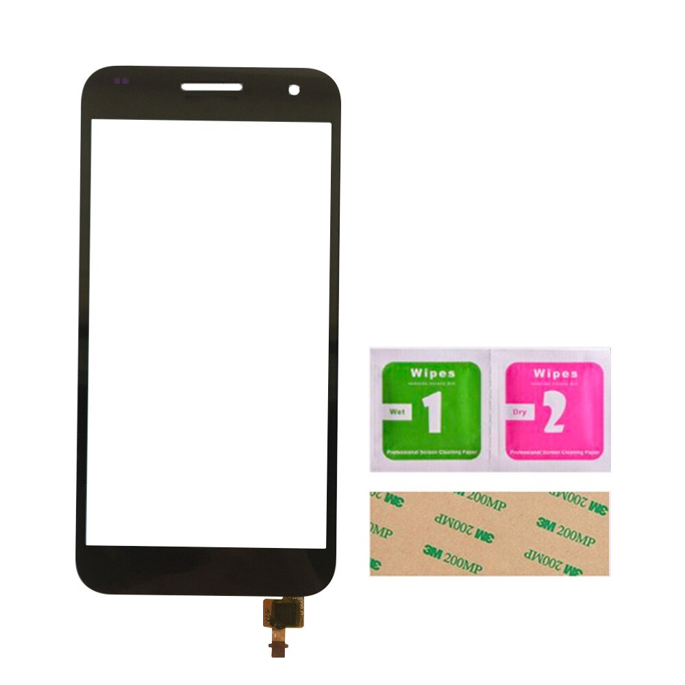 Pantalla táctil de cristal de 5,5 pulgadas para Huawei G7, digitalizador de pantalla táctil, piezas y herramientas de reparación de Panel de vidrio frontal, pegamento 3M: Black No Tools