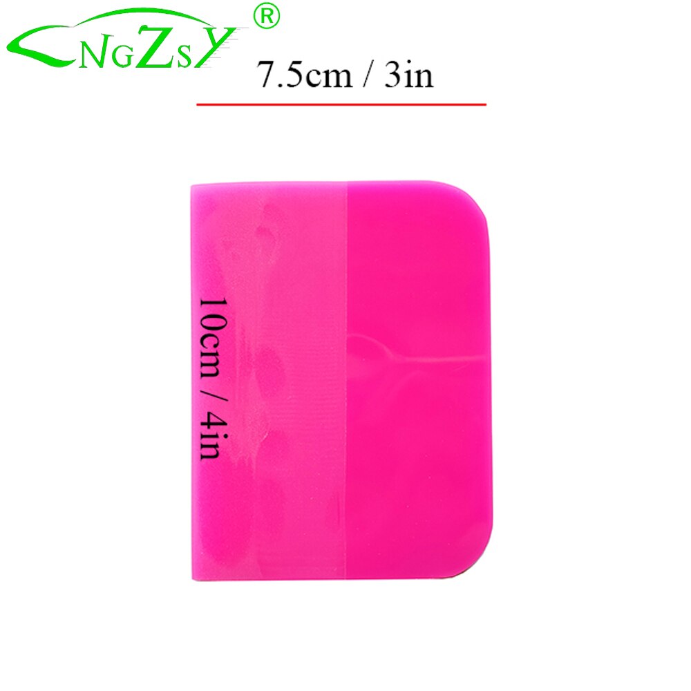 Venster Glas Schoonmaken Tool Water Remover B72 Carbon Vinyl Auto Wrap Film Sticker Installeren Schraper Ppf Tpu Wrapping Squeegee: 10x7.5cm Pink
