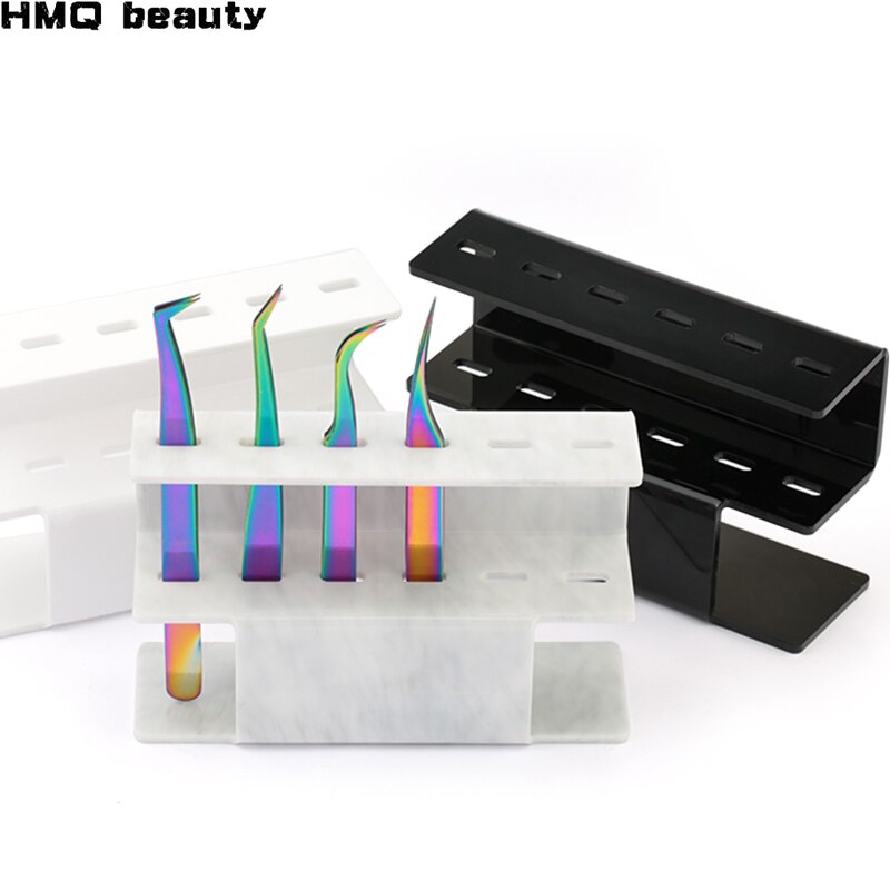 Eyelash Tweezers Storage Rack 6 Holes Acrylic Convenient Tweezer Stand Shelf Holder Nail Eyelash Extension Supplies Makeup Tools