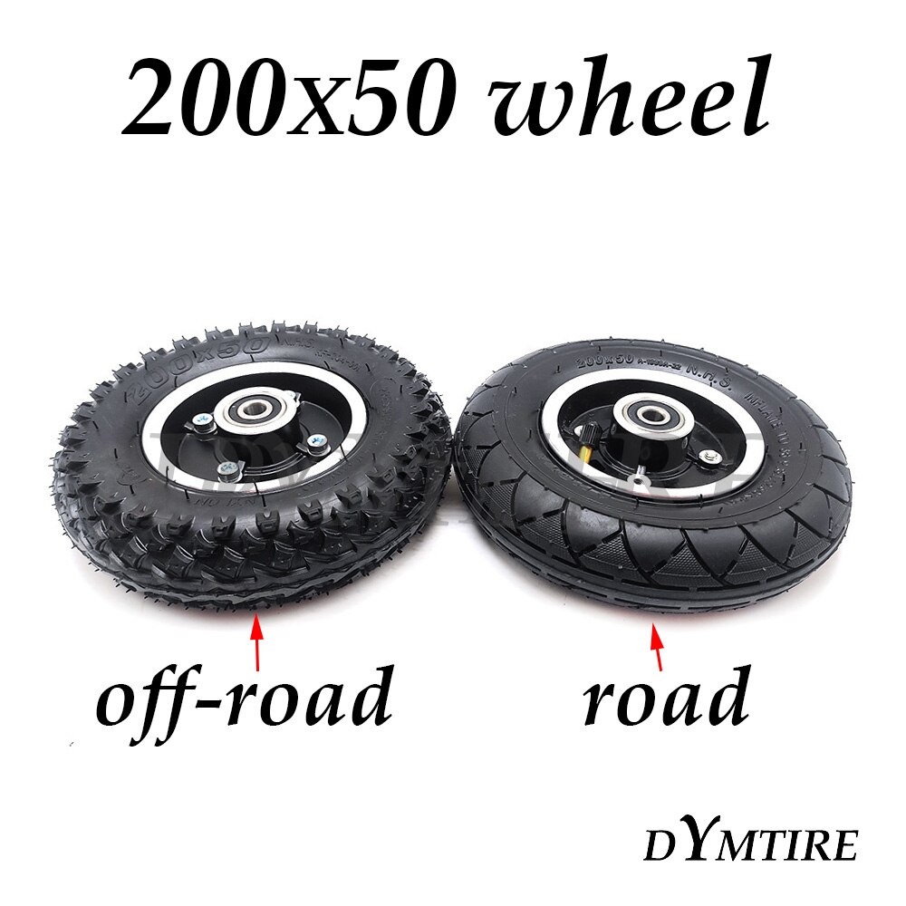8 Inch Pneumatic Front Wheel 200x50 Tire for Electric Scooter Anti Slip Off Road Wear Resistant Tyre Accessories