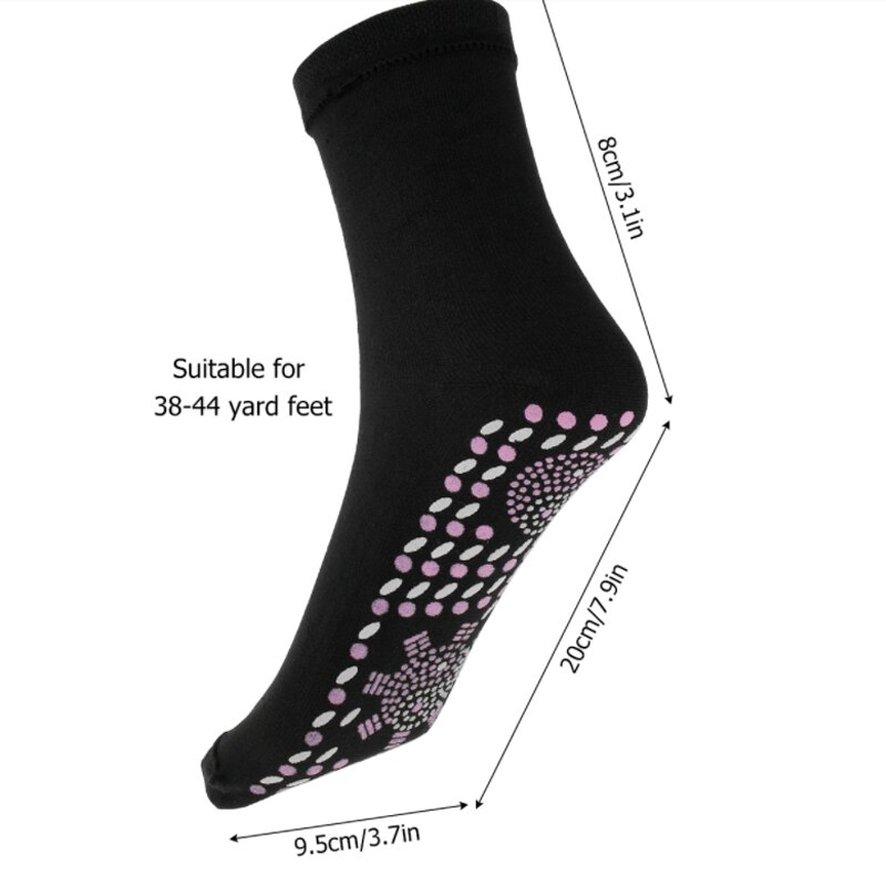 Calzini autoriscaldanti per donna uomo calzini riscaldati calzini in cotone termico per terapia magnetica con tormalina ai piedi scaldino da sci invernale