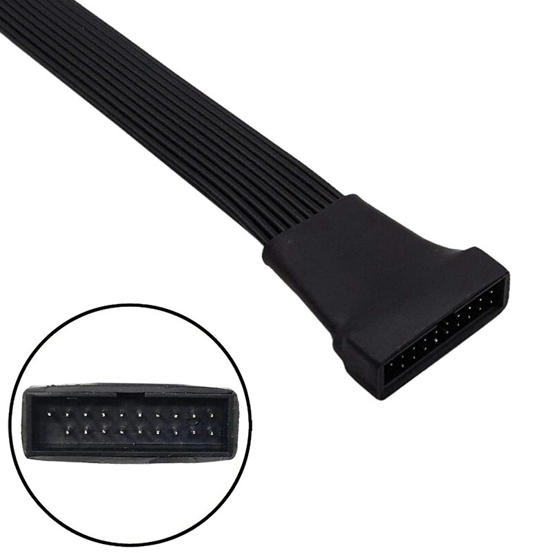Kleine Mini Usb 3.0 19/20 Pin Interne Uitbreiding Header Adapter Kabel Voor Moederbord 4.7 Inch (2 Pack)