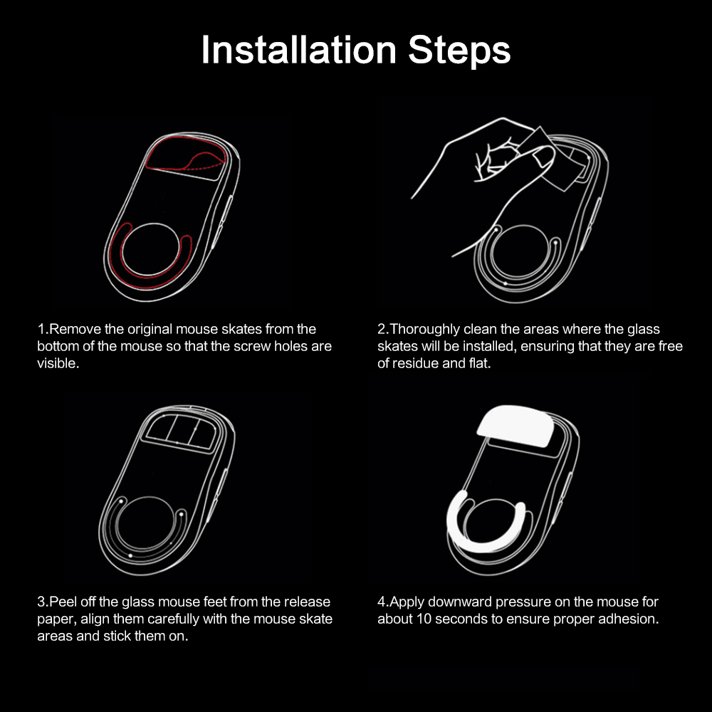 Lunettes souris glisse patins pour Logitech G Pro souris de jeu sans fil pieds antidérapants autocollants tampons X 2 Pro2 LIGHTSPEED SUPERLIGHT 2