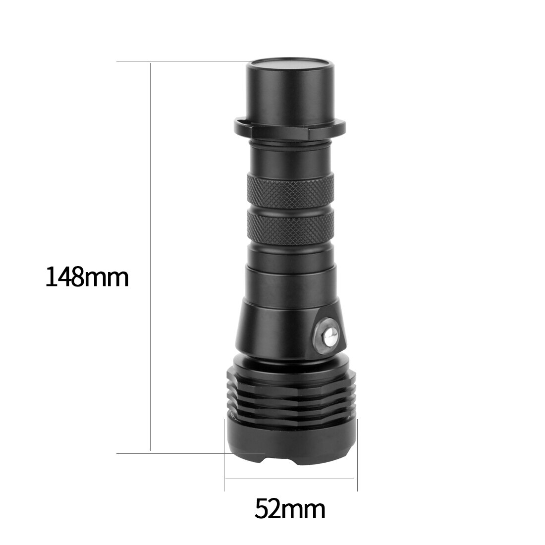 1000lm led waterdichte duikzaklamp met 1 inch balhoofdclip 2000lm gopro-actiecamera: 1000lm zaklampen