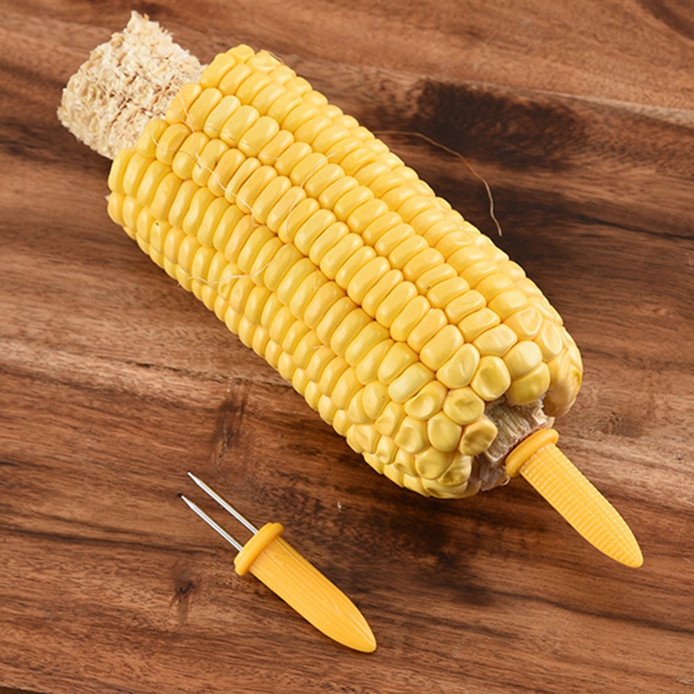 20Pcs Corn Vorken Spies Rvs Cob Houder Spiesjes Bbq Gaffel Voedsel Fruit Houder Keuken Barbecue Grillen Gereedschap