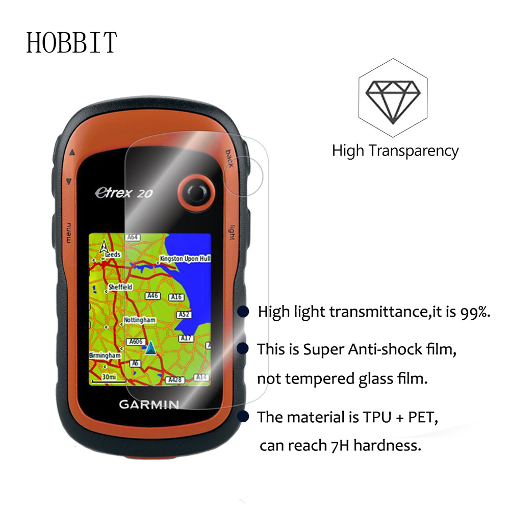 3- pack för garmin etrex 10 20 30 vandring handhållen gps-navigator explosionssäker skärmskydd skyddsöverdrag sköld film hud