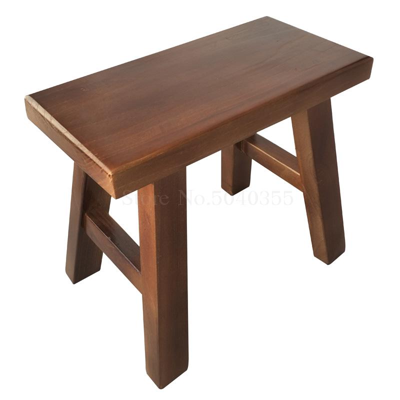 Tabouret petit banc en bois massif tabouret carré de ménage tabouret de table basse de style chinois tabouret de changement chaussures enfants tabouret de danse