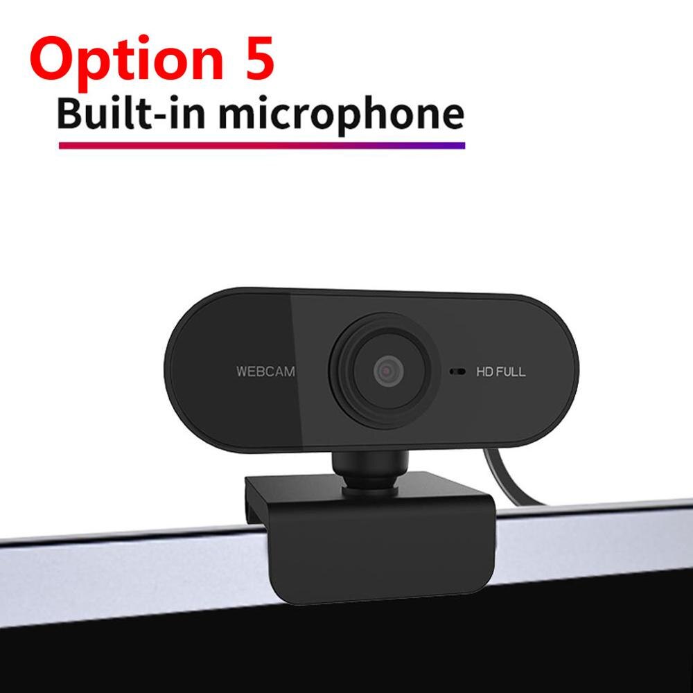 Computer PC Laptop Desktop Webcam 480P 720P 1080P HD Web Camera 640x480 1920x1080 USB Plug Play Web Cam Widescreen Video Webcam: 1080P Option 5