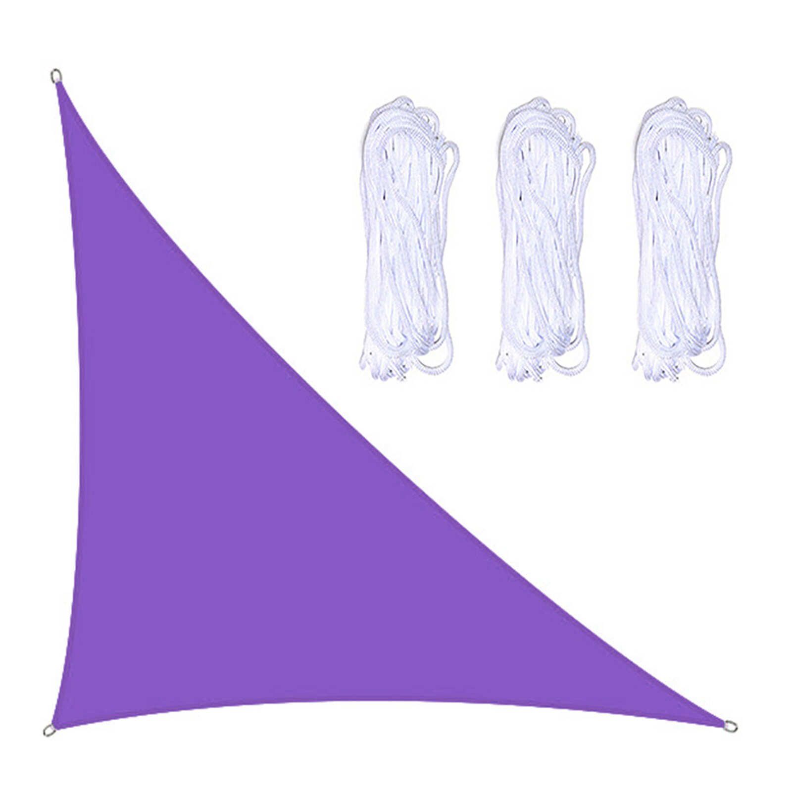 Tela de sombra con tres cuerdas para jardín, toldo de vela para Patio al aire libre, Patio trasero, Pavilion, impermeable, piscina, balcón y terraza: Purple