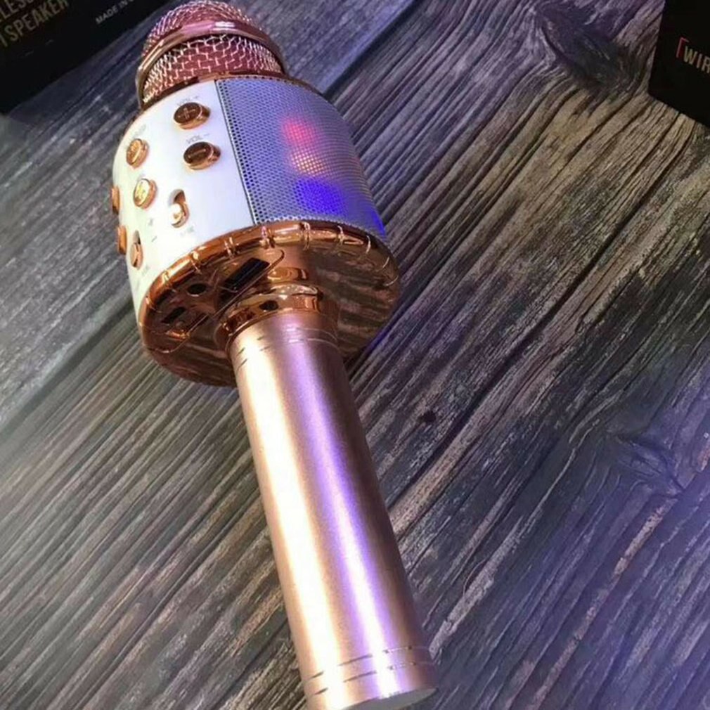 Bluetooth Karaoke Microphone Wireless Microphone Professiona Speaker Handheld Microfone Player Singing Recorder Mic