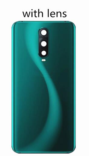 Glass Battery Back Rear Cover Door Housing For OPPO R17 Pro Battery Cover repair For OPPO R 17 pro back battery Housing: Green with lens