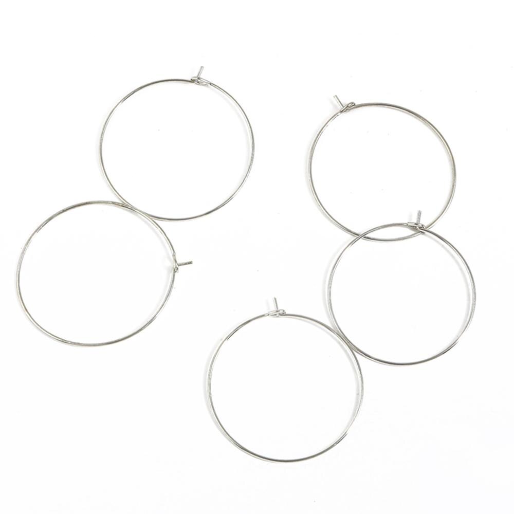 50 teile/lose KC Gold/Rhodium Runde Jump Ringe Eisen Verdreht Geschlossen Ringe Für DIY Schmuck Machen Zubehör: Rhodium / 35mm