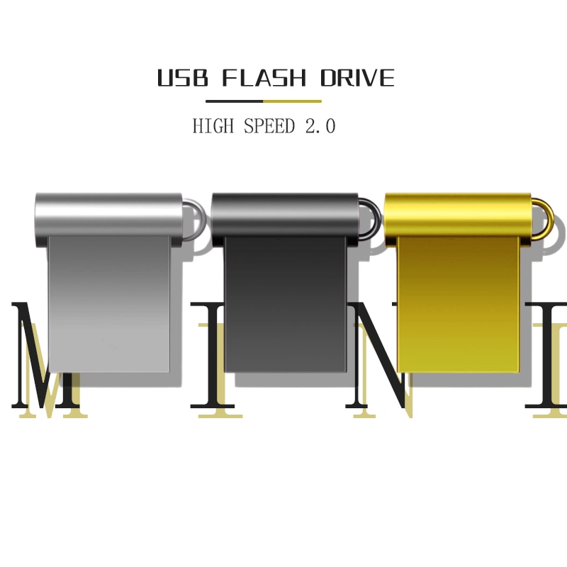 Super mini metal usb flash drive 32GB 16GB 8GB 4GB memoria usb 64GB 128GB pendrive pen drive read capacity cle usb 2.0 stick