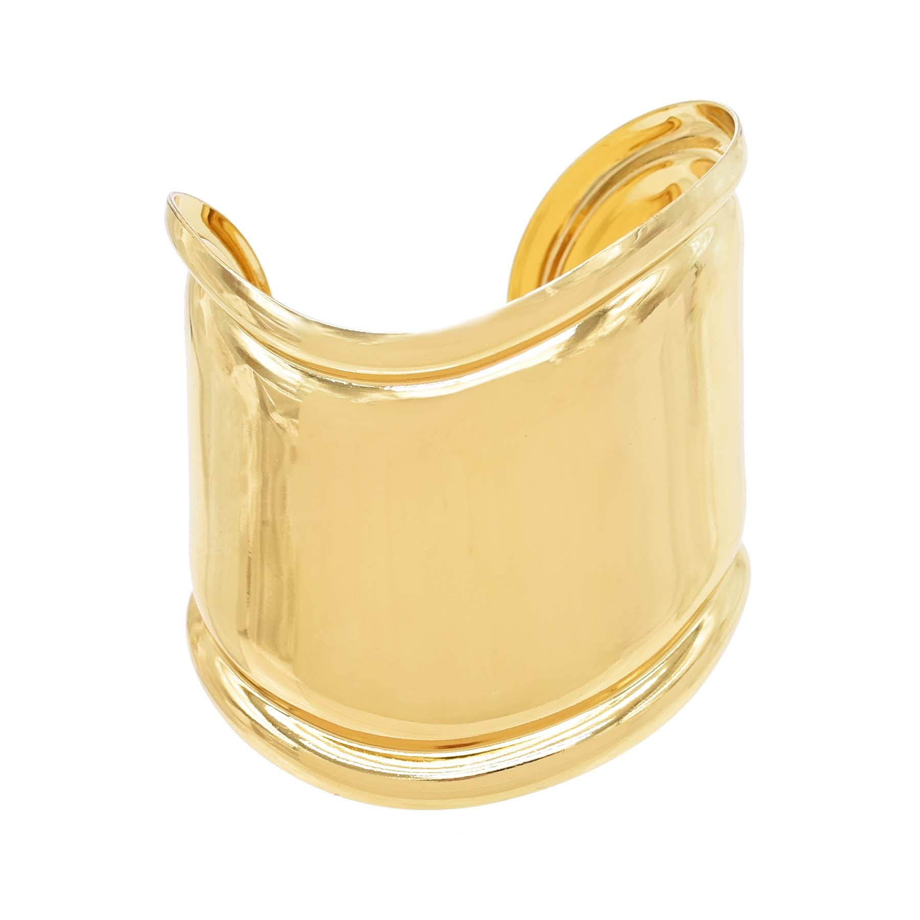 Hollow Wings Feather Wide Cuff Bracelets & Bangles For Women Men Gold Silver Color Alloy Open Big Male Female Bangle Jewelry: Imitation Rhodium Plated