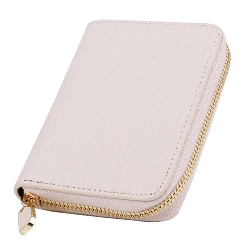 Geel Water Rimpel Split Lederen Unisex Korte Portemonnee Synthetisch Leer Credit Card Holder Business Tweeledig Portemonnee: Creamy-white