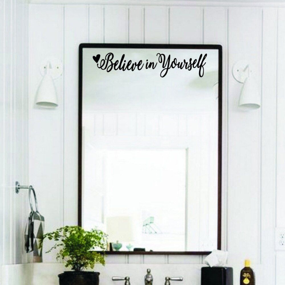 Motivational Quote Vinyl Lettering Believe in yourself Wall Decal Home Decoration Sticker Art Decor