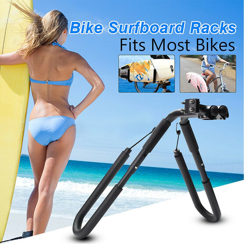 Bärbar surfbräda wakeboard cykelställ cykelsurfbärare fäste till stolpar praktiska surfbräda cykel sida hållare ridning
