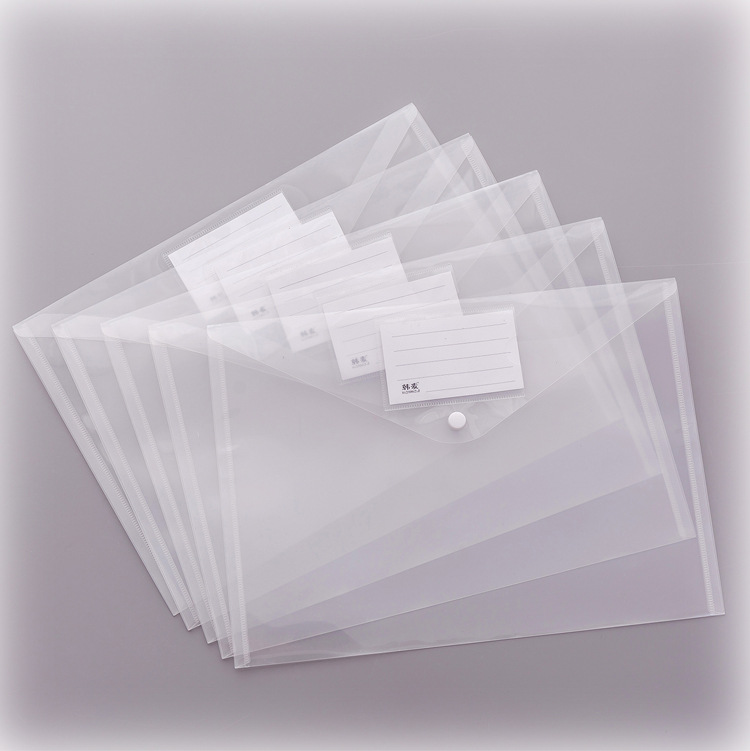 Plastic Enveloppen Premium Clear Document Mappen Transparante Project Envelop Mappen Met Drukknoop Sluiting