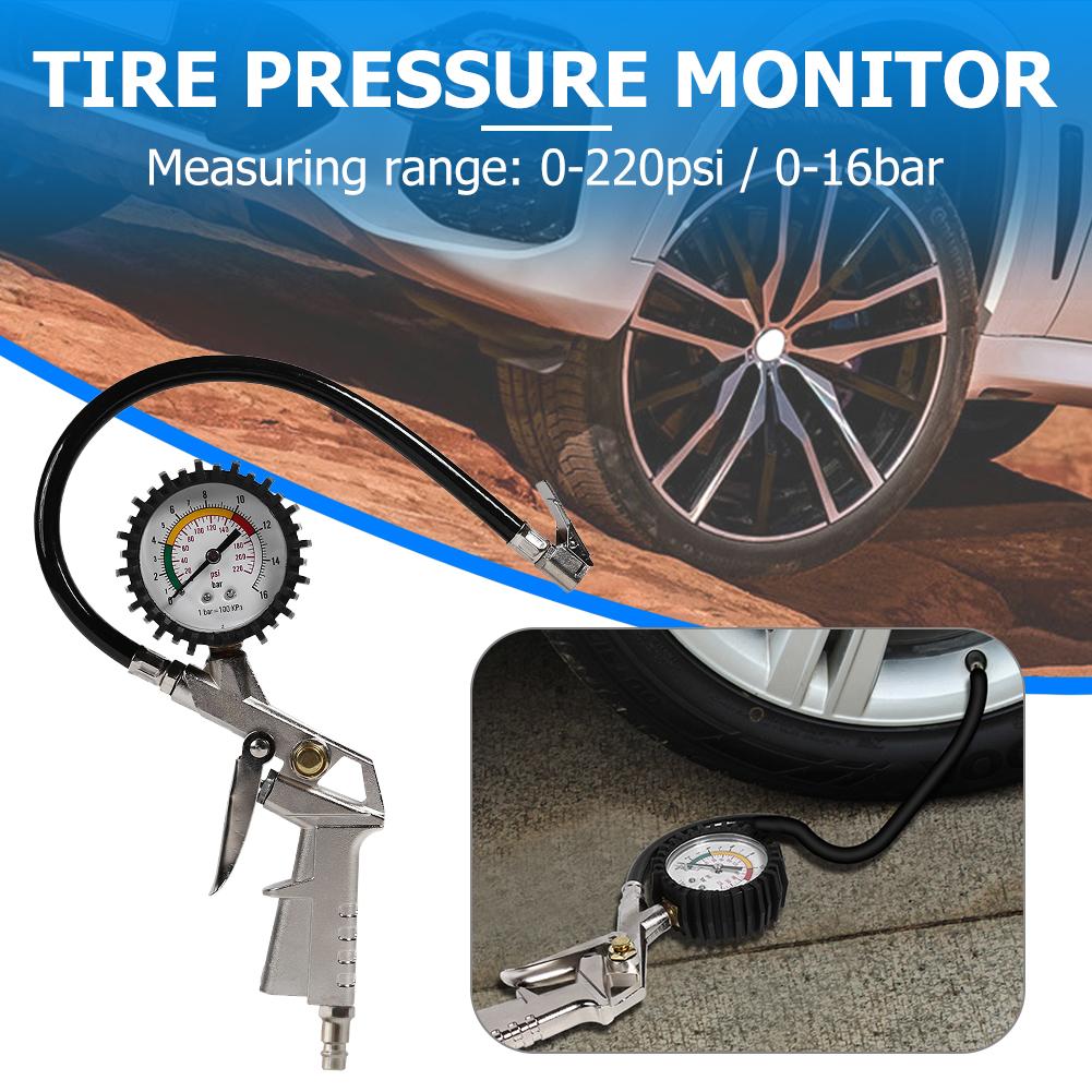 Digitale Tire Inflator Met Manometer, Slang En Chuck Clip Voor Auto Van Vrachtwagen Motorfiets Fiets