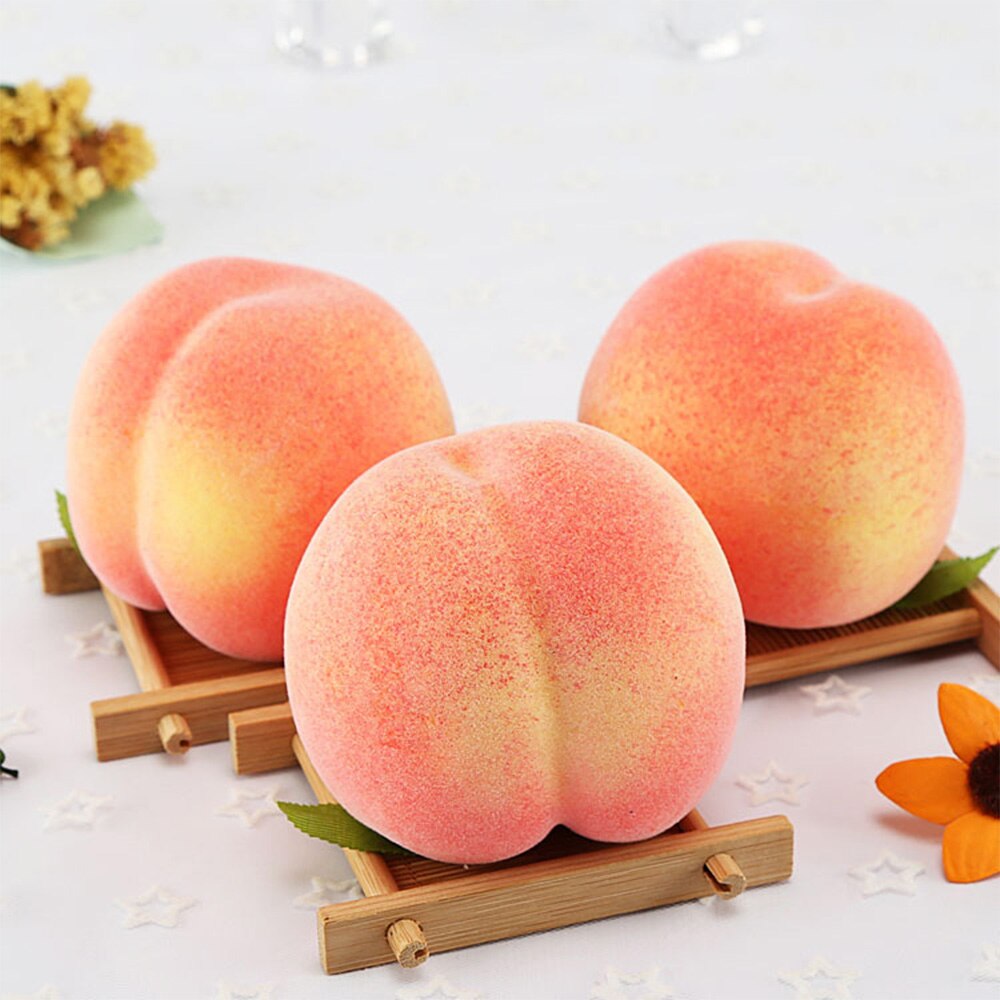 1 Pcs Simulation Lovely Foam Summer Fruit Pink Peach Artificial Fruits Simulation Peaches Foam Peaches Decoration for Home Decor