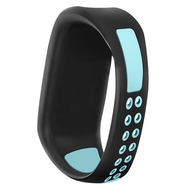 Bracelet en Silicone FIFATA Bracelet pour Garmin Vivofit 3/Vivofit JR/JR 2 enfants Bracelet de montre sport coloré Bracelet accessoires: Black blue / S