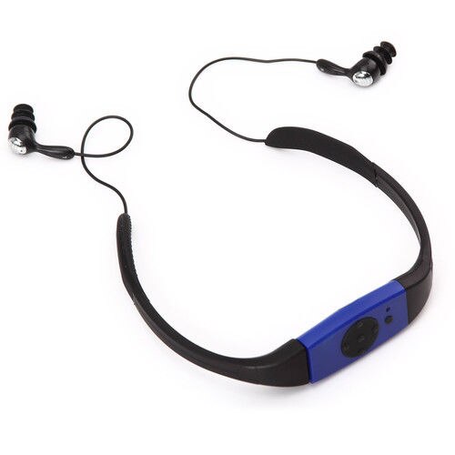 Reproductor MP3 subacuático con 8GB de memoria, reproductor de música deportiva, radio FM, resistente al agua IPX8: Azul