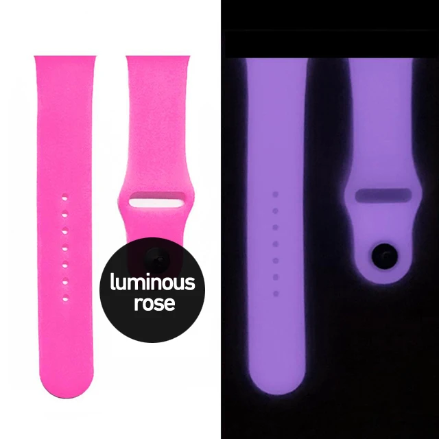 Bracelet lumineux en Silicone pour Apple Watch, Ultra 2, 49mm, 45/41mm, Sport, pour Iwatch 8 7 6 5 4 Se 44mm 42mm 40mm 38mm: XS / 橄榄绿
