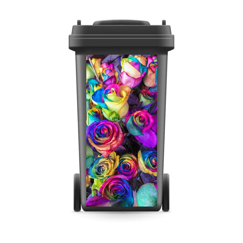 Modern förnya soptunnan klistermärke hem levande vinyl avtagbar vattentät klistermärke dekaler kök dekor: 6 / 37 x 82cm( för 240 liter)