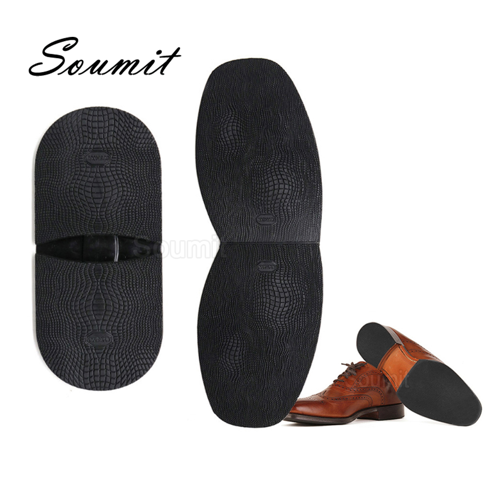 Wearable Rubber Shoe Soles for Repair Men Leather Shoes Anti Slip Ground Grip Half Outsoles Replacement DIY Forefoot Pad Sole