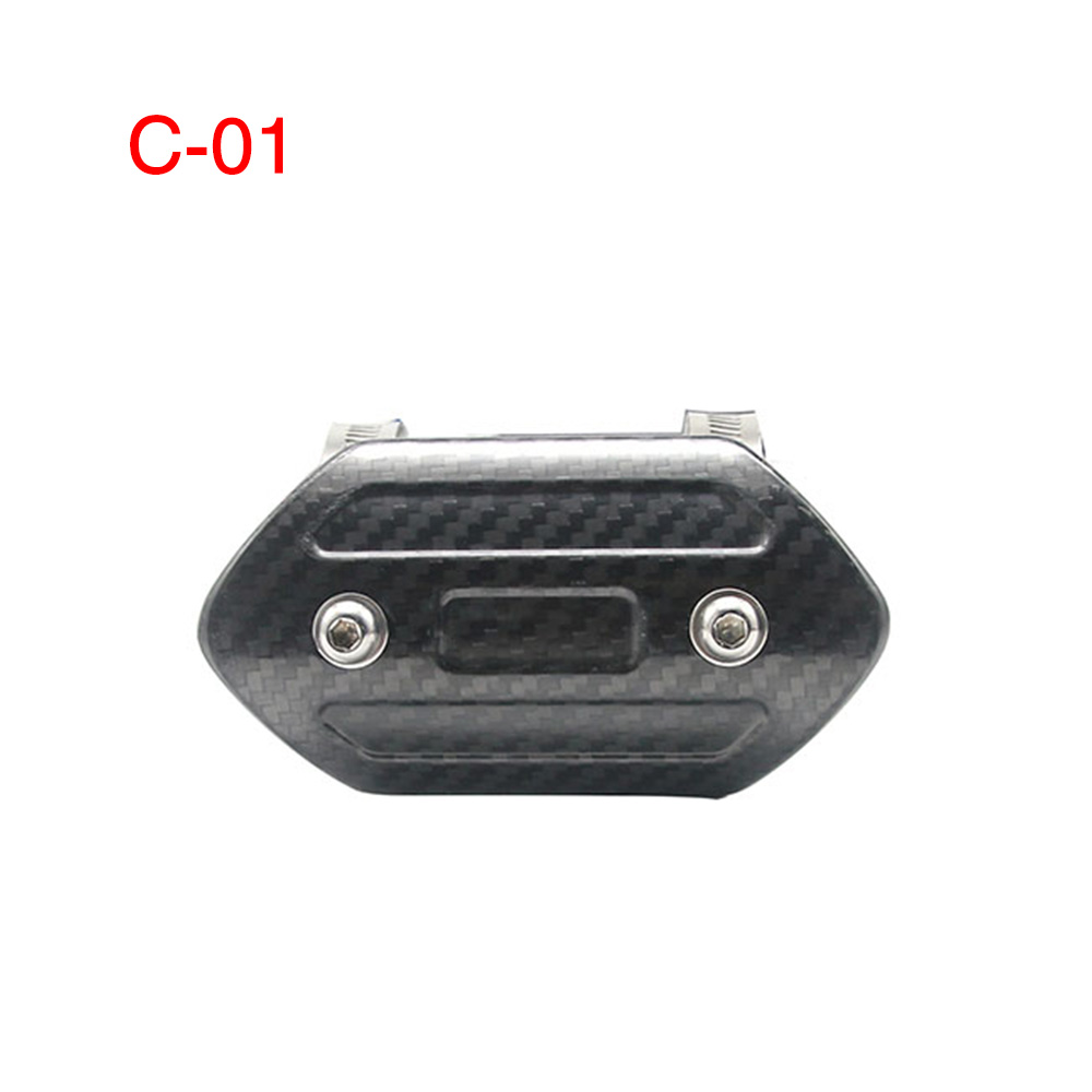ZSDTRP Motorrad Auspuff Kohlenstoff Schutz Hitzeschild Anti-Verbrühungen Abdeckung Verbinden Für CBR300 Z250 Z750 Auspuff Abdeckung: C-01