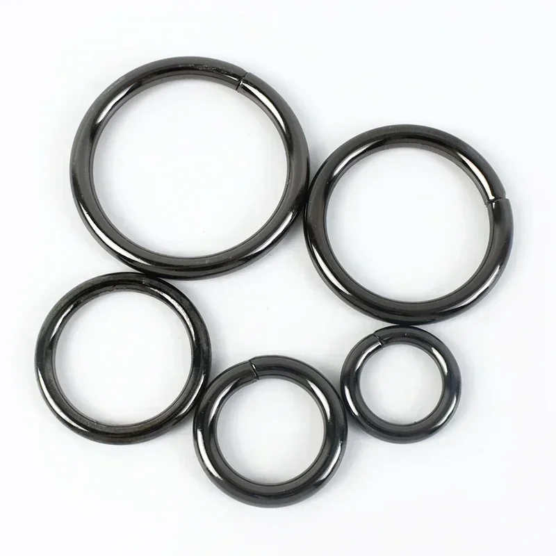 10Pcs Meetee 13-38mm Metal O Ring Buckle Circle Connection Hook DIY Bag Strap Belt Buckles Dog Collar Webbing Clasp Accessories: 6# / antique silver