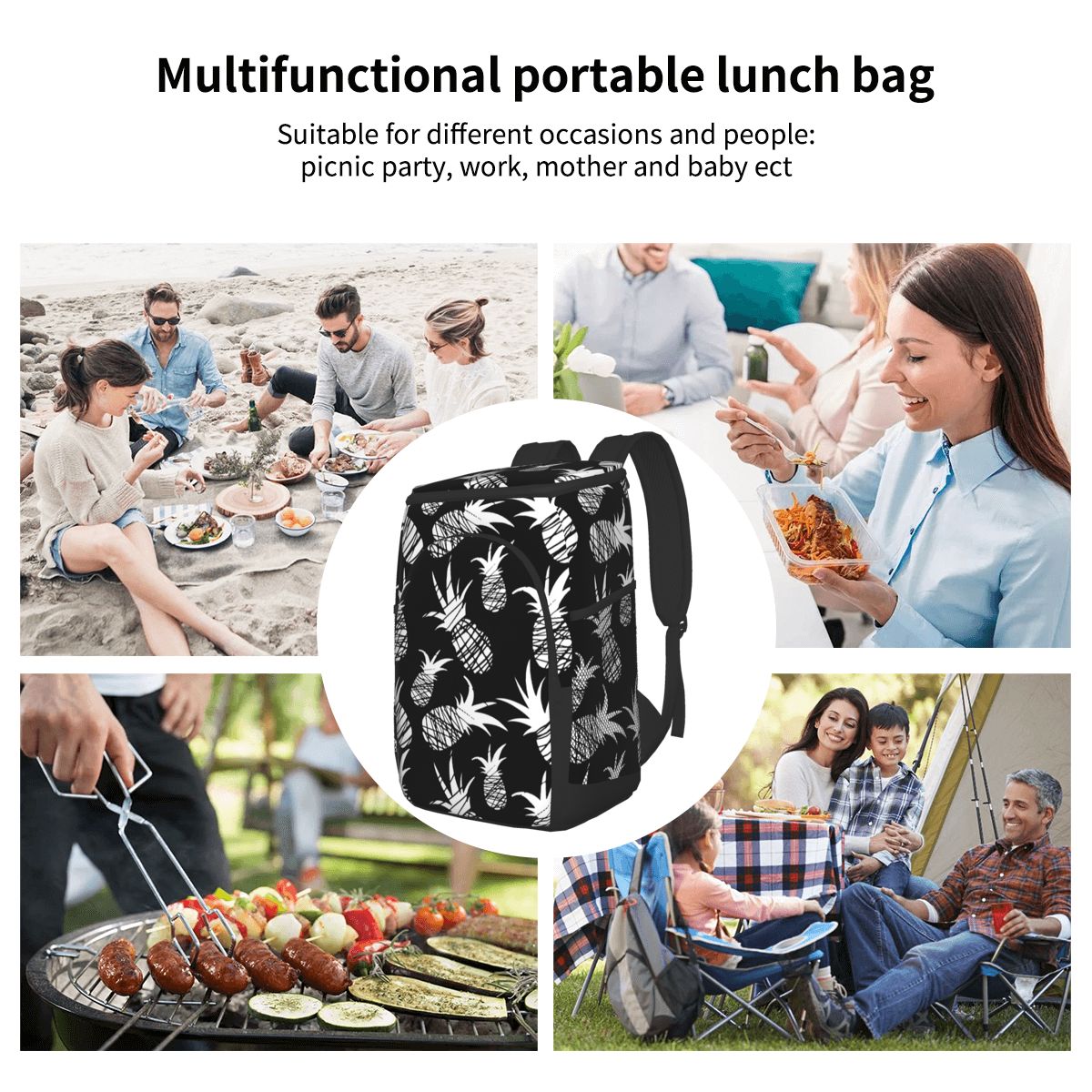 Sac à dos multifonction isotherme pour Fruits, pour randonnée, Camping, plage, fête, maman et bébé, bouteille de lait