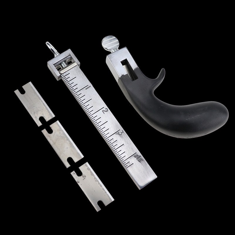 leather belt cutter gauge for drawing leather belt DIY strip tool hand cutting leather tools with 2 sharp blades