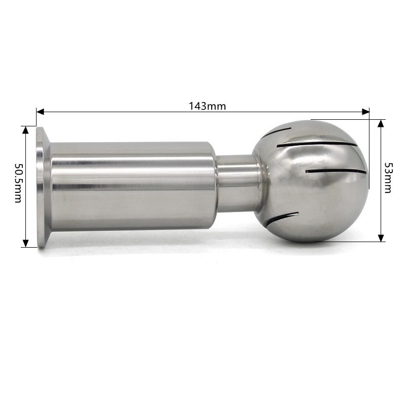 Bola de limpieza de Spray rotativa inoxidable SUS304, triple abrazadera de 1,5 pulgadas para tanque CIP, cerveza casera