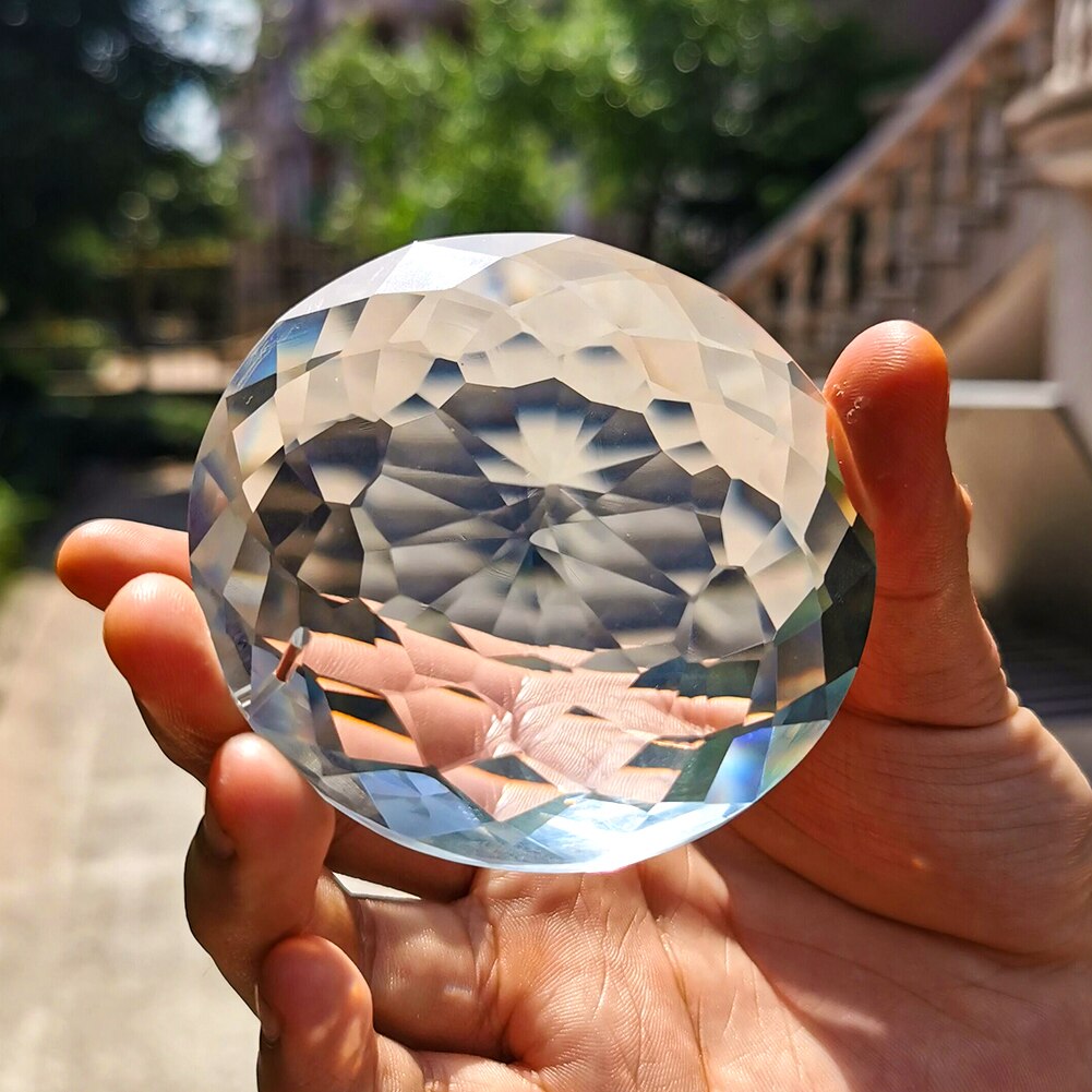 75MM Klar Ausgezeichnete facettiert Kristall Prismen Kronleuchter Teile Anhänger Sonne Fänger Hängenden Tropfen Handwerk Zubehör Wohnkultur