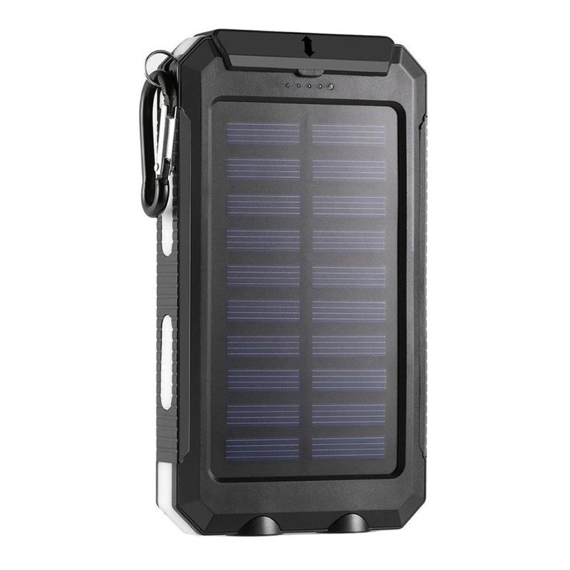 20000mAh Portable Outdoor Solar Power Bank, Solar Charger Camping External Backup Battery Pack with LED Light Waterproof: 2