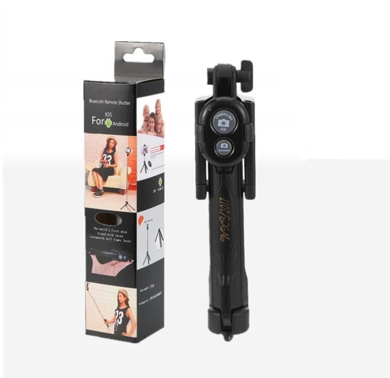 Pymh Bluetooth Selfie Stick Remote Uitschuifbare Handheld Selfie Self Telefoon Stok Monopod Bluetooth Sluiter Statief: B