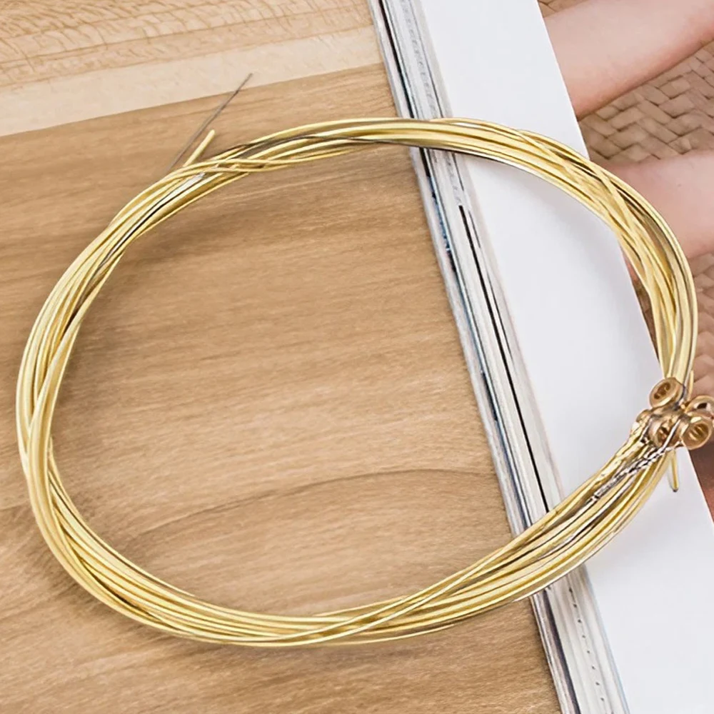 Gitaar/Ukelele Snaren 4/6 Stuks/set Zuiver Koper Snaren 1-6 Voor Akoestische Gitaar Ukelele Bas Snaren Klassieke Akoestische folk: YELLOW