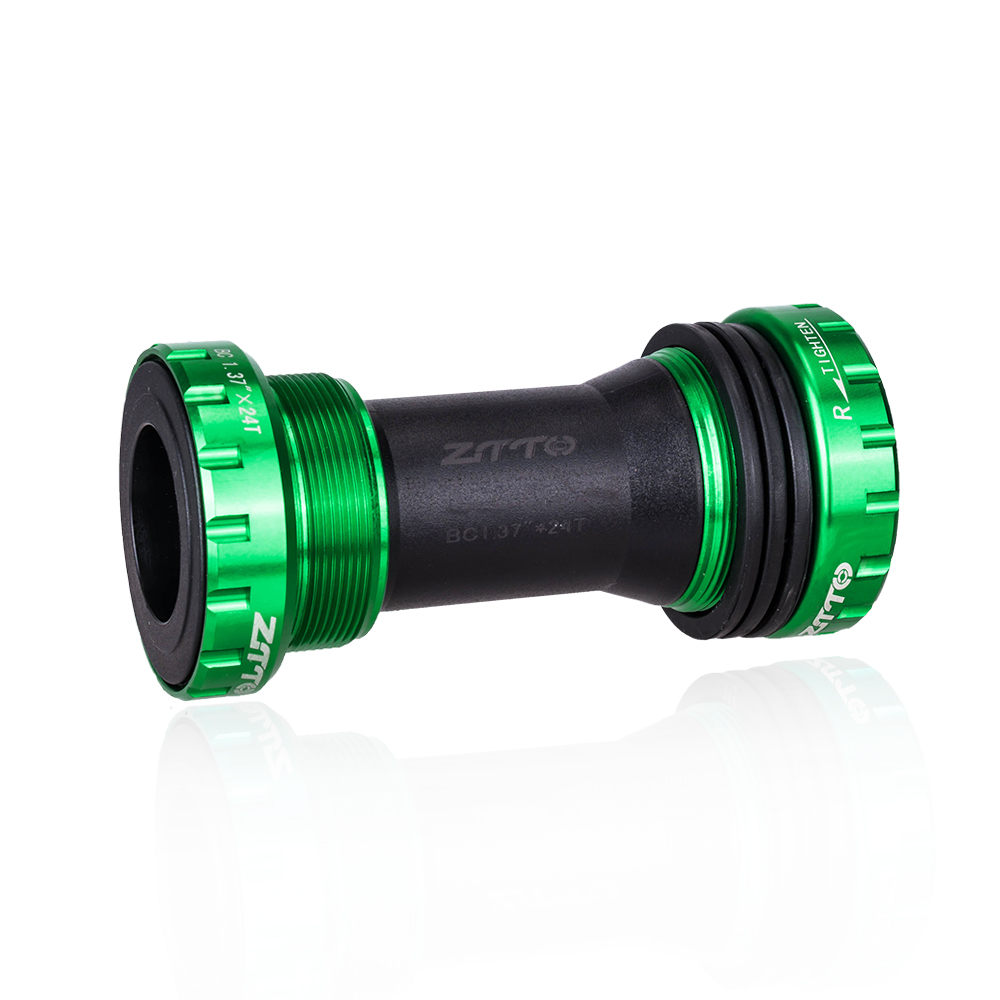 ZTTO BSA Lagerbier Tretlager Schraubentyp 68/73 mm Fahrradachse MTB Rennrad Aluminiumlegierung Wasserdichter Kurbelsatz Achsteile: Licht Grün
