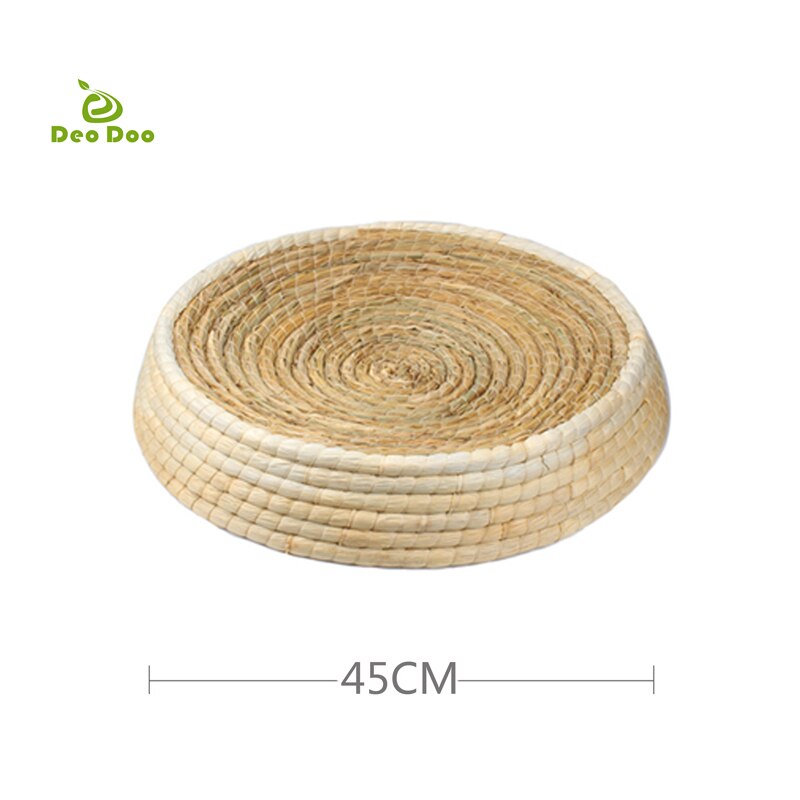 Handmade Cat Bed Biodegradable Pet Straw Braided B... Grandado