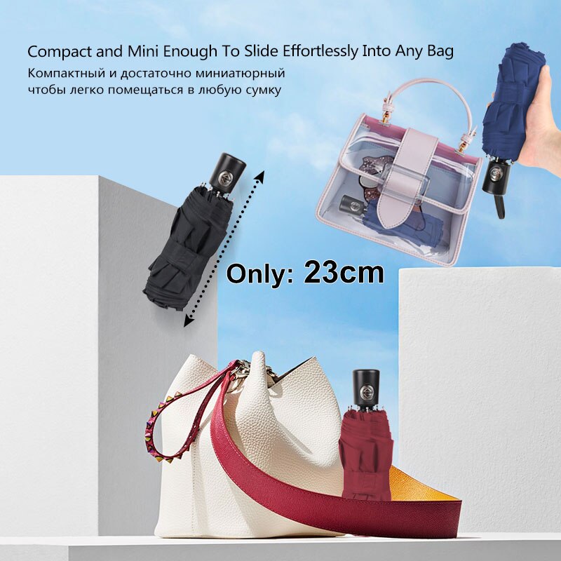 5 fällbara automatiska små paraply regn kvinnor ultralätta mini paraplyer barn anti-uv parasoll vindtätt 8k paraply män