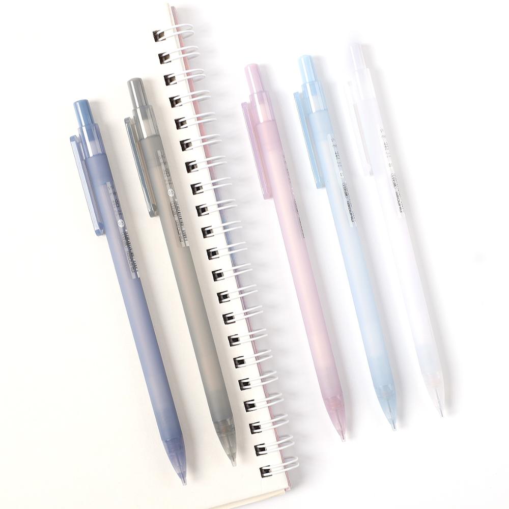 1PC 6 Colors Random 0.5mm Automatic Pen Cute Plastic Mechanical Pencil For Students Learning Writing Supplies Stationery