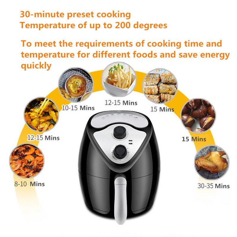 Automatic Electric potato chips household air fryer multi-functional Oven NO smoke no oil fried chicken airfryer double pot