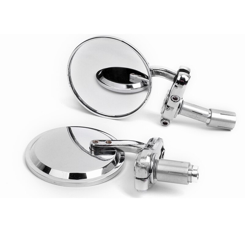 2 stücke Silber Motorrad Spiegel moto bike Schwarz Runde Billet Bar End Spiegel 7/8 "Rückspiegel Rückspiegel spiegel