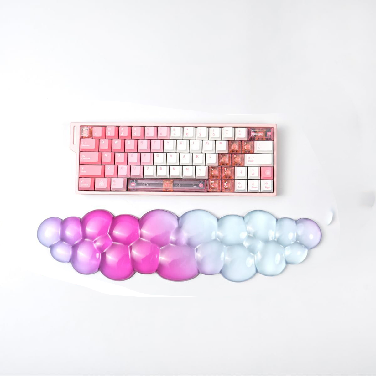 Ergonomische Siliconen Gel Polssteun Set voor Toetsenbord & Muis - Compatibel met 60%/68%/75% Toetsenborden: Bruin
